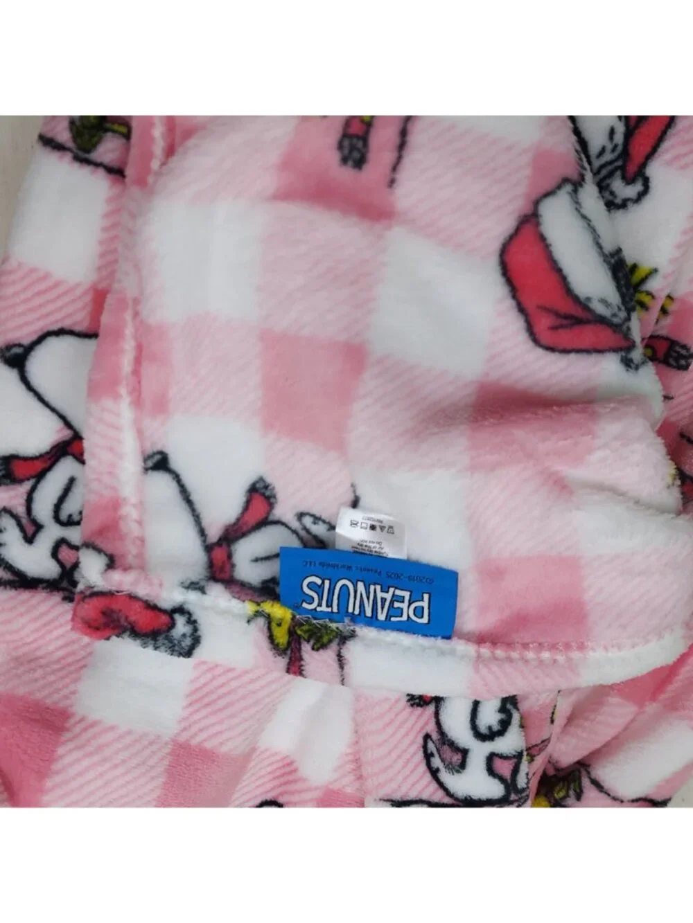 Peanuts Snoopy Woodstock Pet Throw Blanket By Berkshire Christmas Pink Plaid